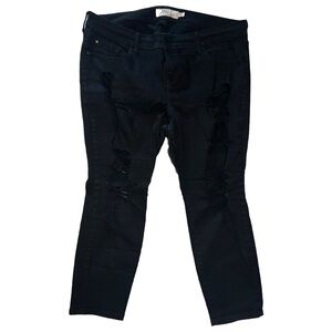 TORRID distressed black skinny jeans in size 16XS